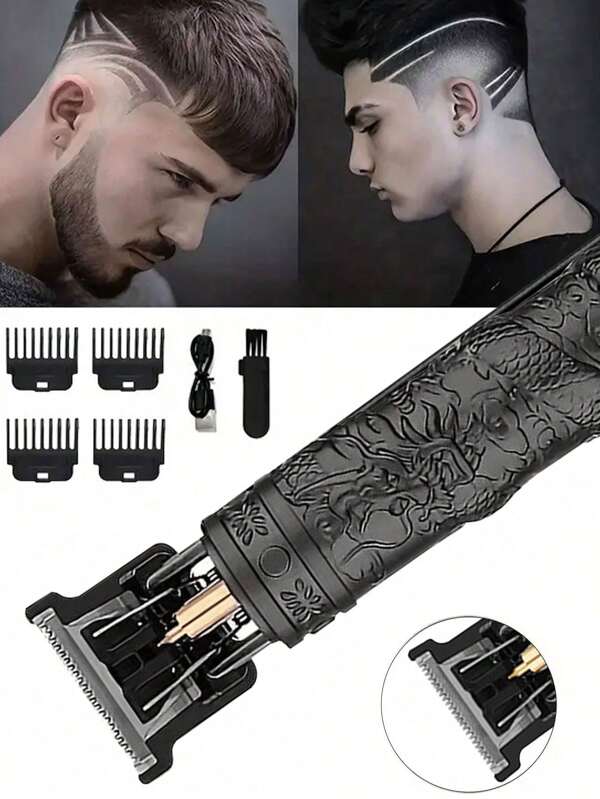 Hair Clipper Electric Pusher Haircut Machine Electric Clipper Oil Head Carving Razor For Bald Head Haircut Fast Charging Portable Hair Clipper Multifunctional Household Electric Clipper New Professional Engraving Hair Clipper