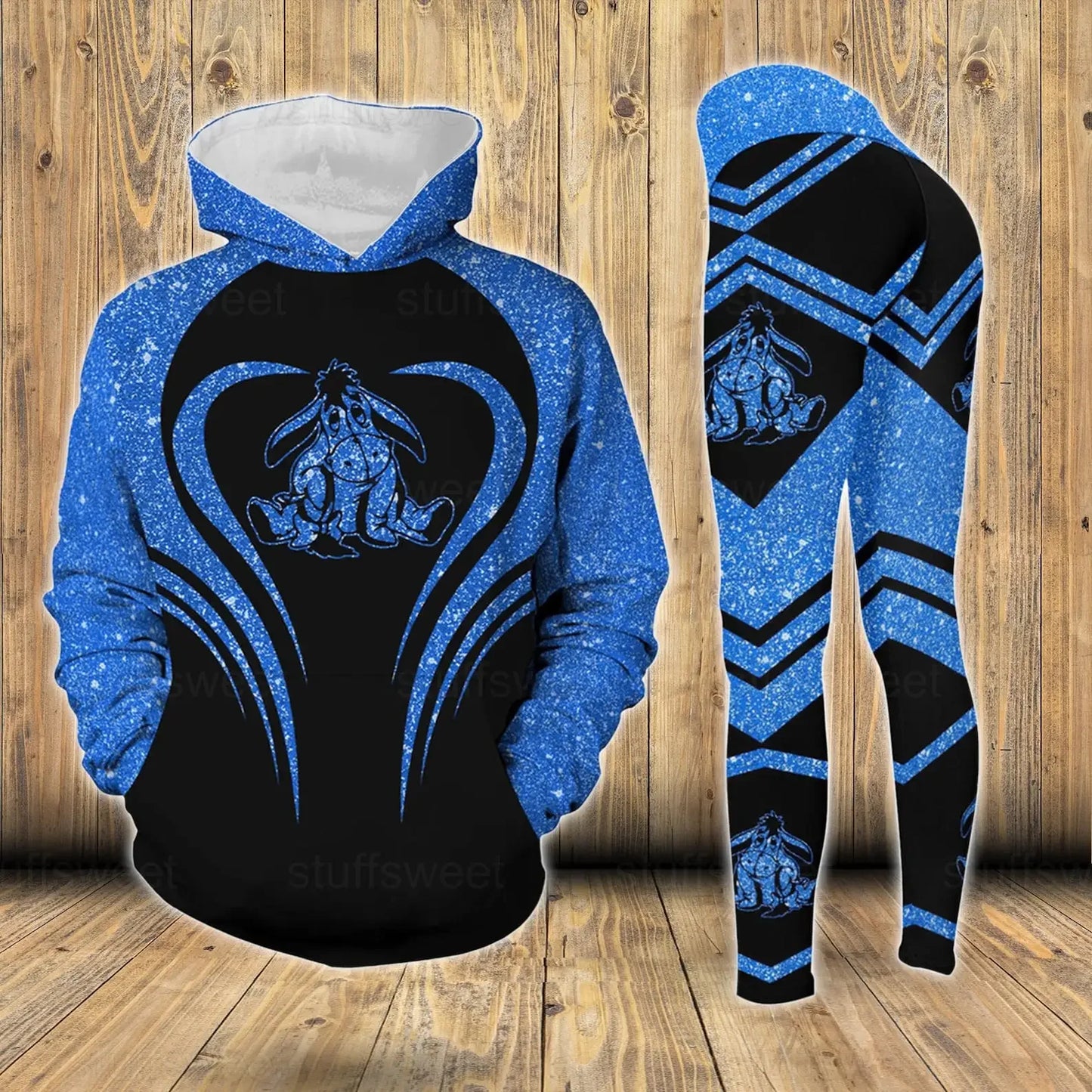 Personalized Winnie the Pooh 3D Hoodie Women's Hoodie Yoga Pants Set Disney Yoga Leggings Sweatpants Hoodie Fashion Sports Suit