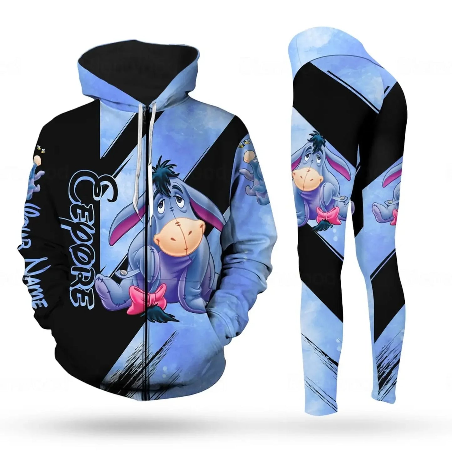 Personalized Winnie the Pooh 3D Hoodie Women's Hoodie Yoga Pants Set Disney Yoga Leggings Sweatpants Hoodie Fashion Sports Suit